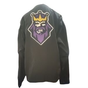 Ooak Dickies Eisenhower black work jacket NHL Los Angeles Kings 2x retro coat